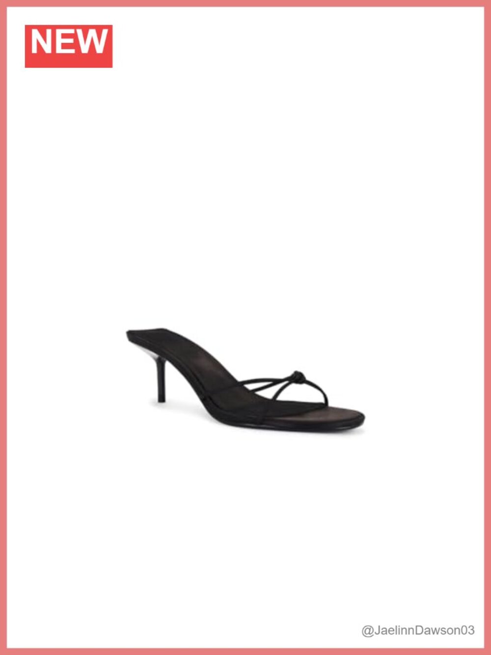 Strappy Kitten Heel Sandals Women Open Round Toe Slip On Mule Stiletto PU